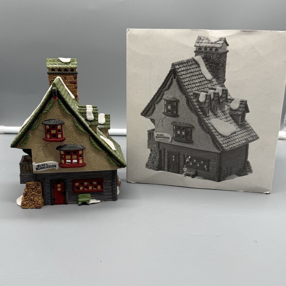Vintage Dept 56 Heritage Village North Pole Series Elf Bunkhouse #56014 Retired